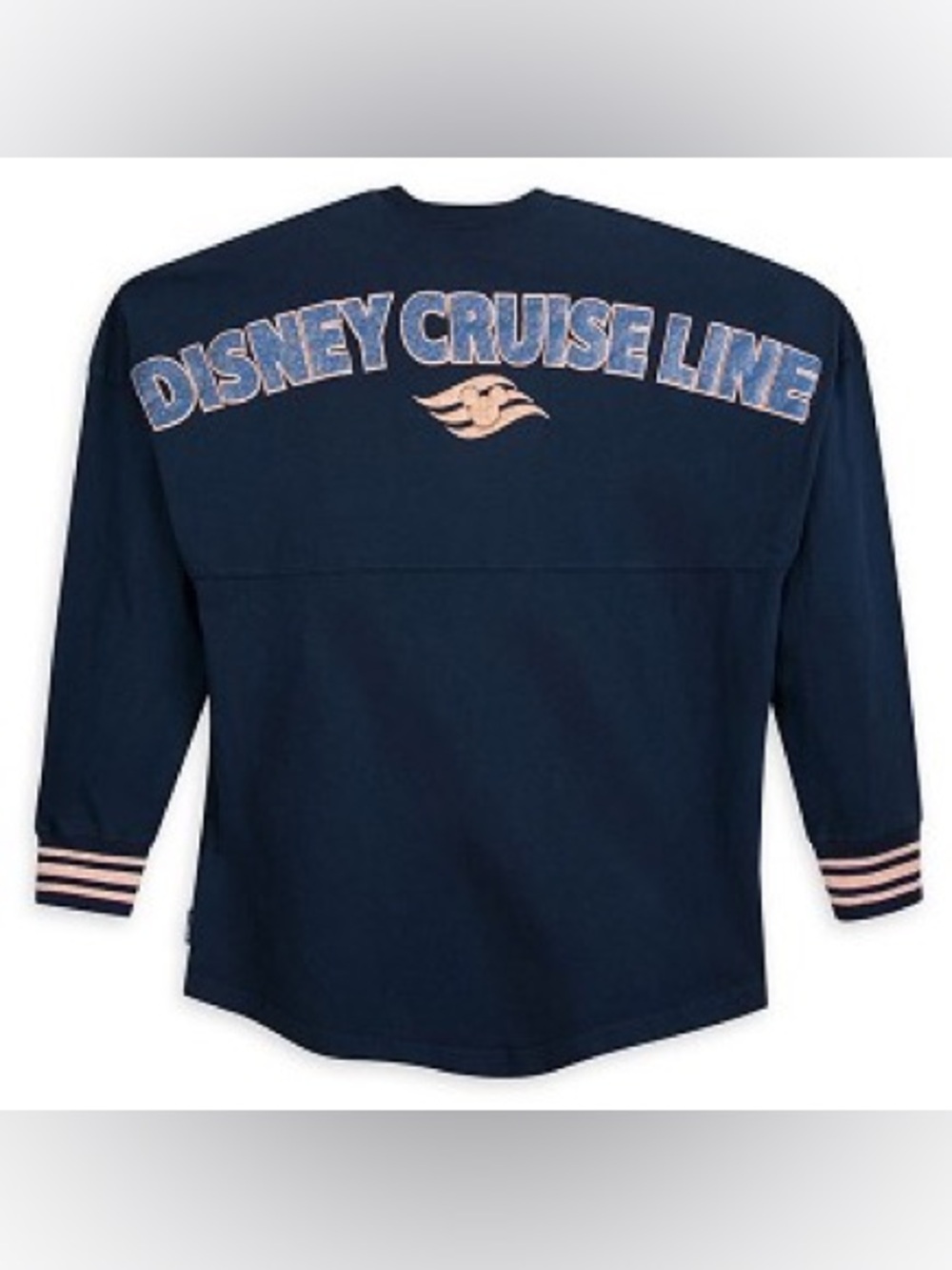 Disney Cruise Line Navy Logo Spirit Jersey Navy Blue and Gold size Large